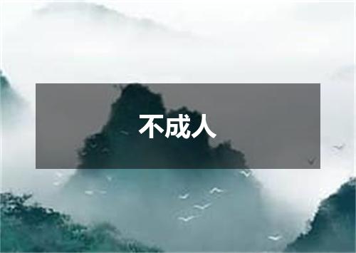 不成人