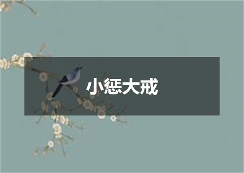 小惩大戒
