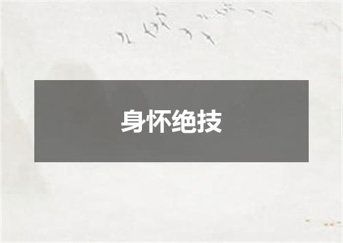 身怀绝技
