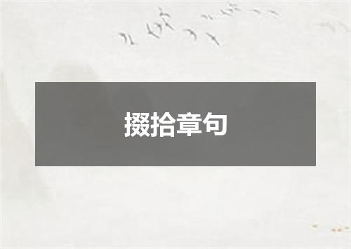 掇拾章句