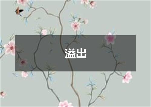 溢出