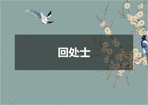 回处士