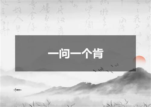 一问一个肯