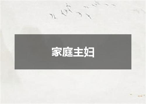 家庭主妇