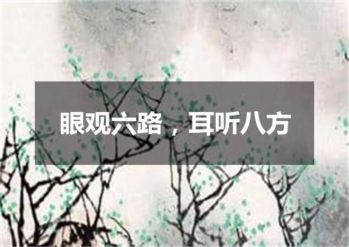 眼观六路，耳听八方