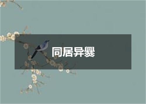 同居异爨