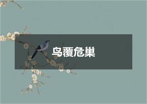 鸟覆危巢