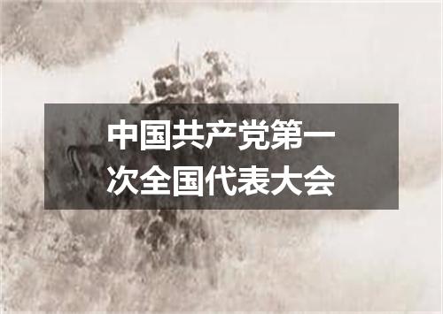 中国共产党第一次全国代表大会