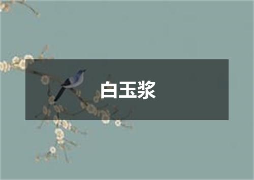 白玉浆