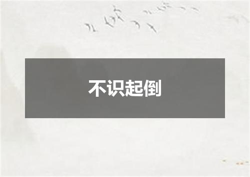 不识起倒