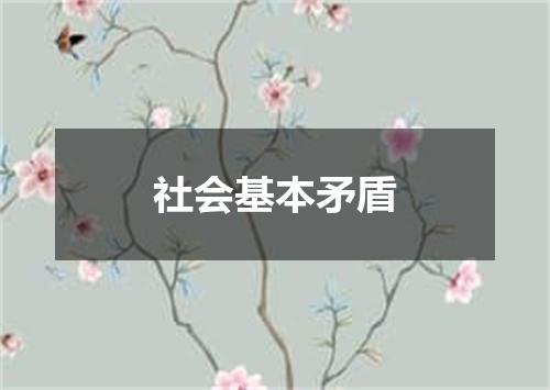 社会基本矛盾