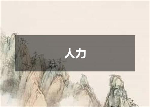 人力