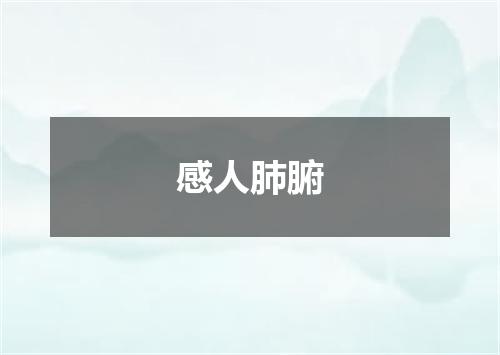 感人肺腑
