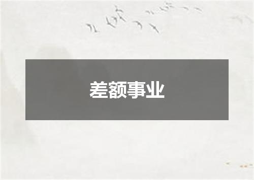 差额事业