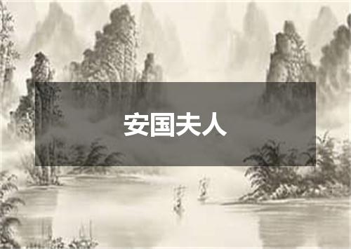 安国夫人