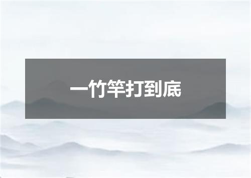 一竹竿打到底