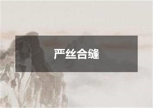 严丝合缝