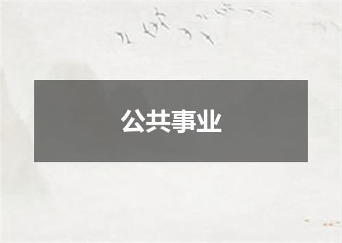 公共事业