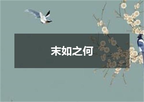 末如之何