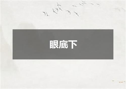 眼底下