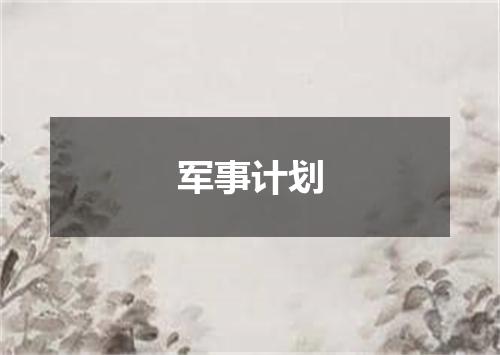 军事计划