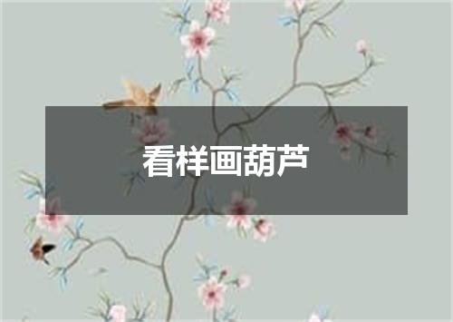 看样画葫芦