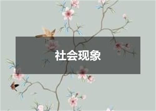 社会现象