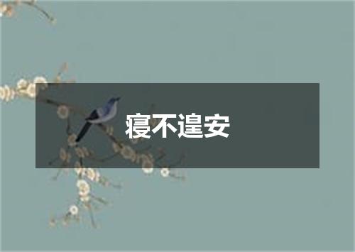 寝不遑安
