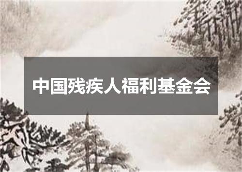 中国残疾人福利基金会