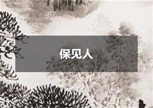 保见人