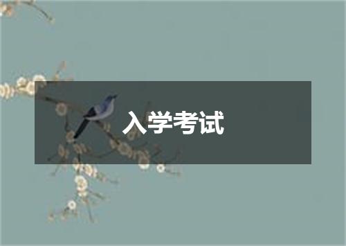入学考试