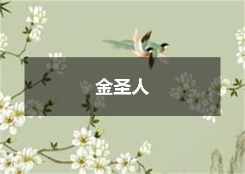 金圣人