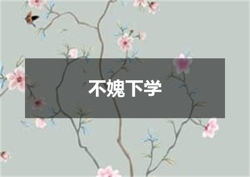 不媿下学