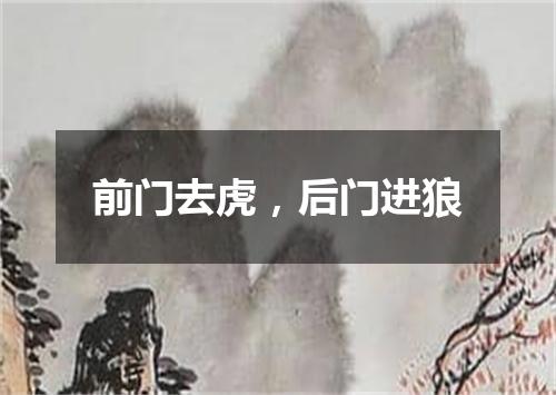 前门去虎，后门进狼