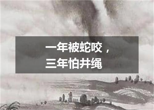 一年被蛇咬，三年怕井绳
