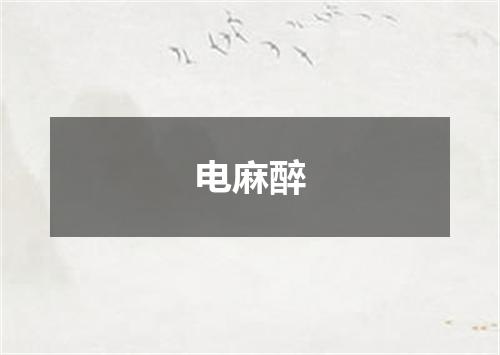 电麻醉