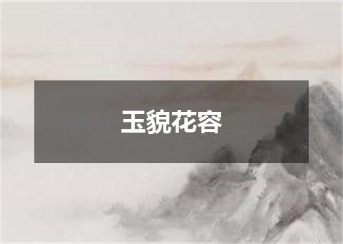 玉貌花容