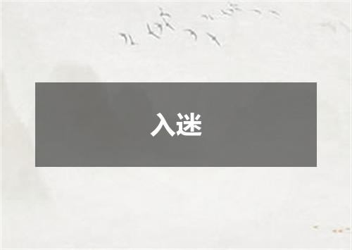入迷