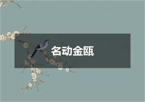 名动金瓯