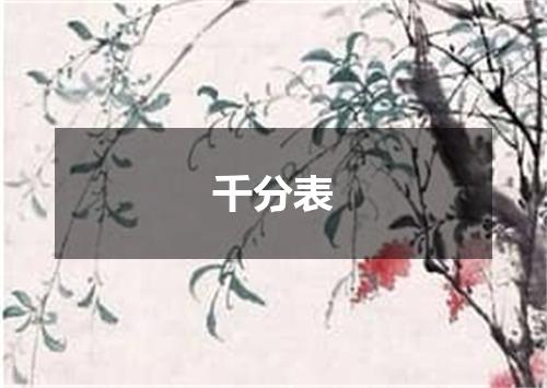 千分表