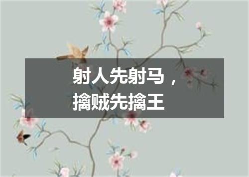 射人先射马，擒贼先擒王