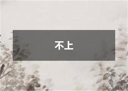 不上