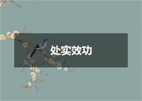 处实效功