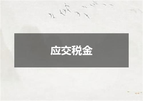 应交税金