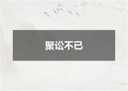 聚讼不已