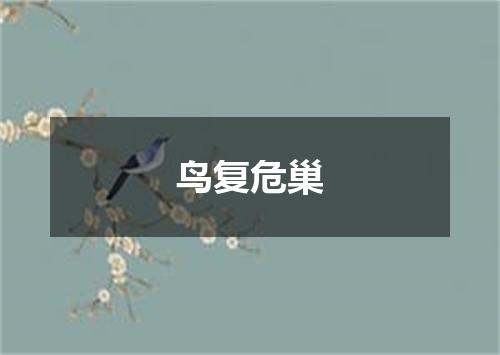 鸟复危巢