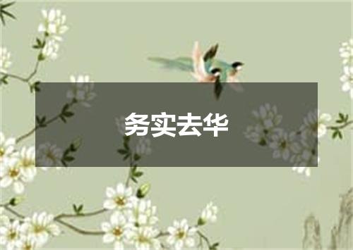 务实去华