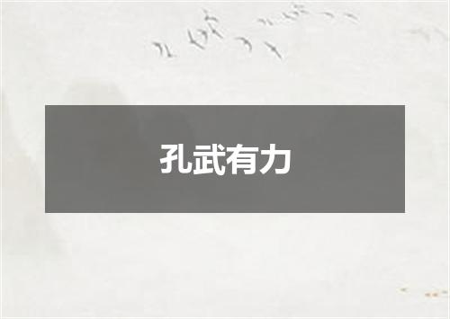 孔武有力