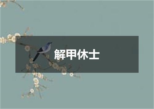 解甲休士