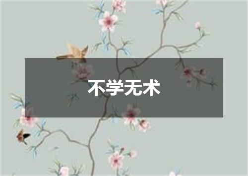 不学无术